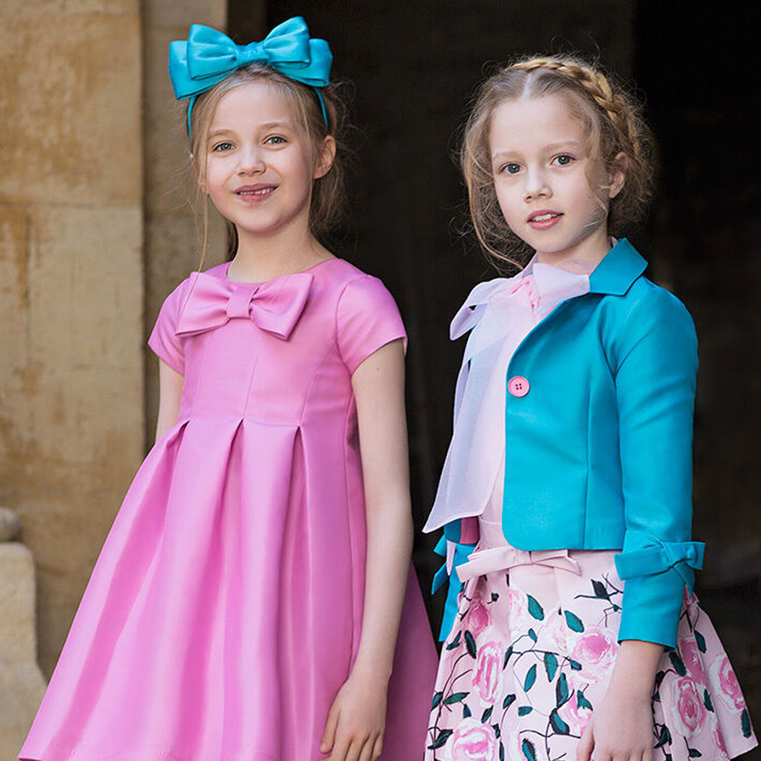 Girls Turquoise Bow Headband, 5, hi-res