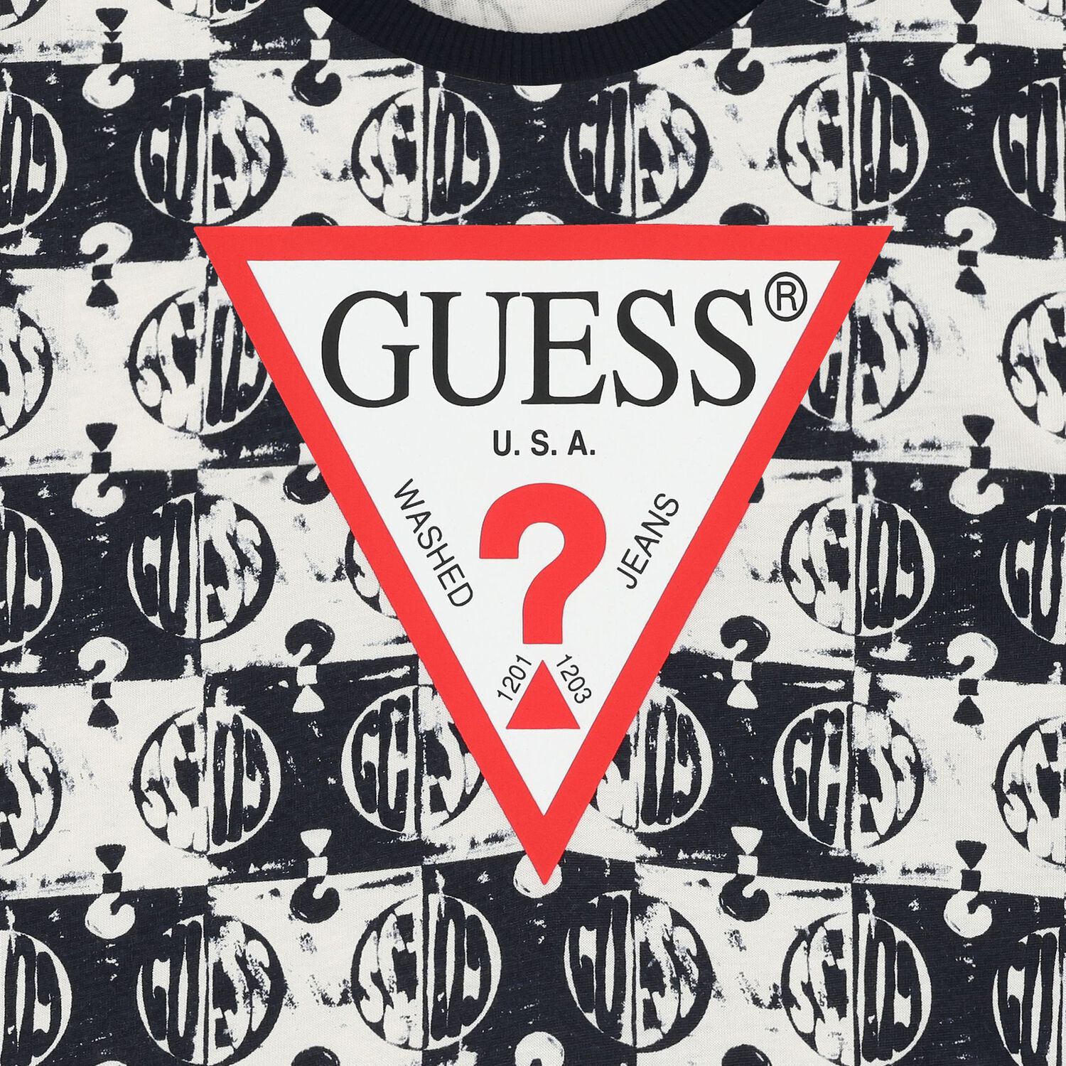 Boys Navy Blue & Ivory Logo T-Shirt, 4, hi-res