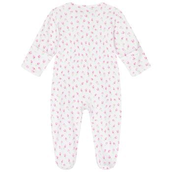 Baby Girls White Tulip Blossoms Babygrow