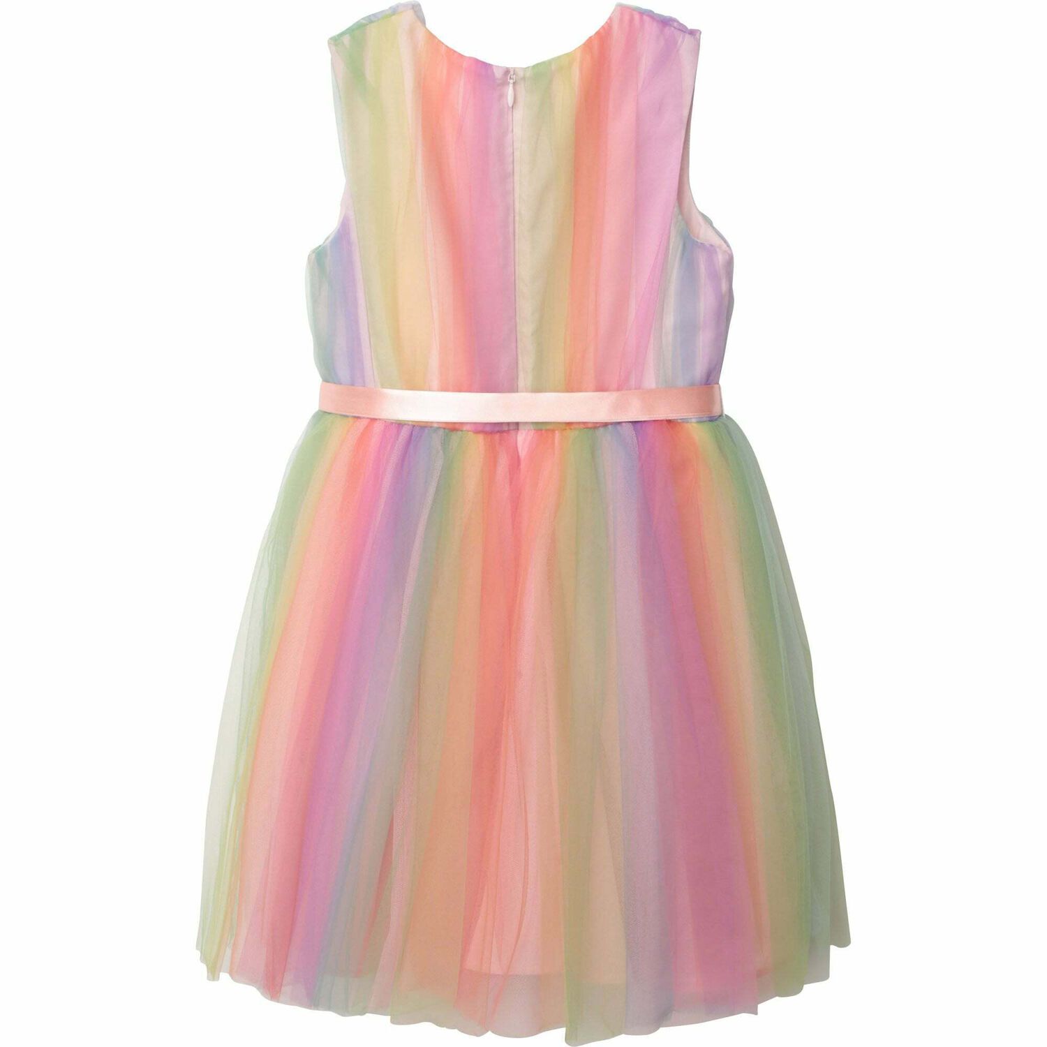 Girls Rainbow Tulle Dress, 1, hi-res