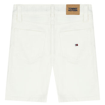 Boys Ivory Denim Shorts