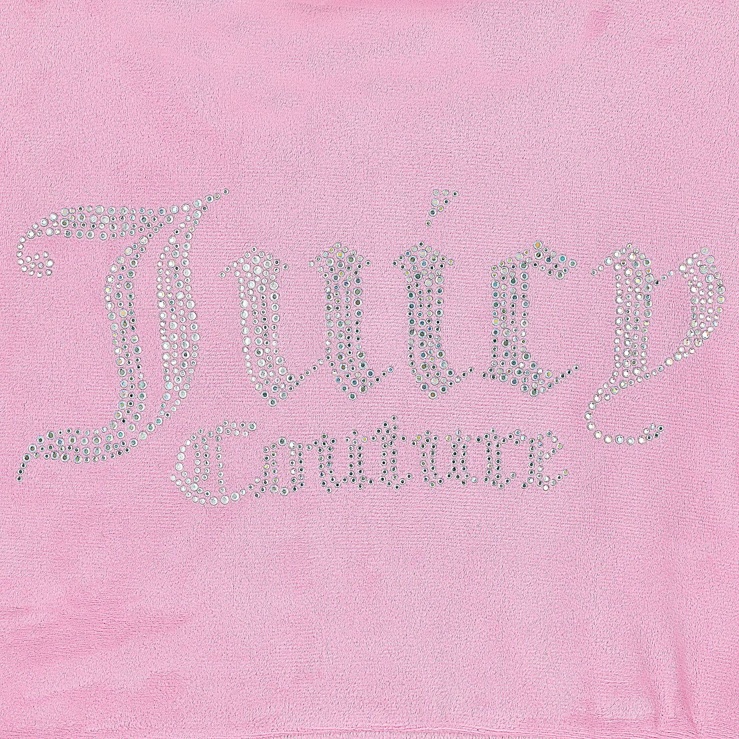 Girls Pink Crystal Embellished Diamant&eacute; Logo Hooded Zip Up Top, 1, hi-res