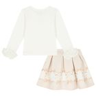 Girls Ivory Carousel Skirt Set, 2, hi-res