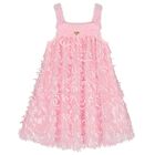 Girls Pink Sequin Tulle Dress, 2, hi-res