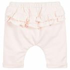 Girls Pink Jersey Joggers, 1, hi-res
