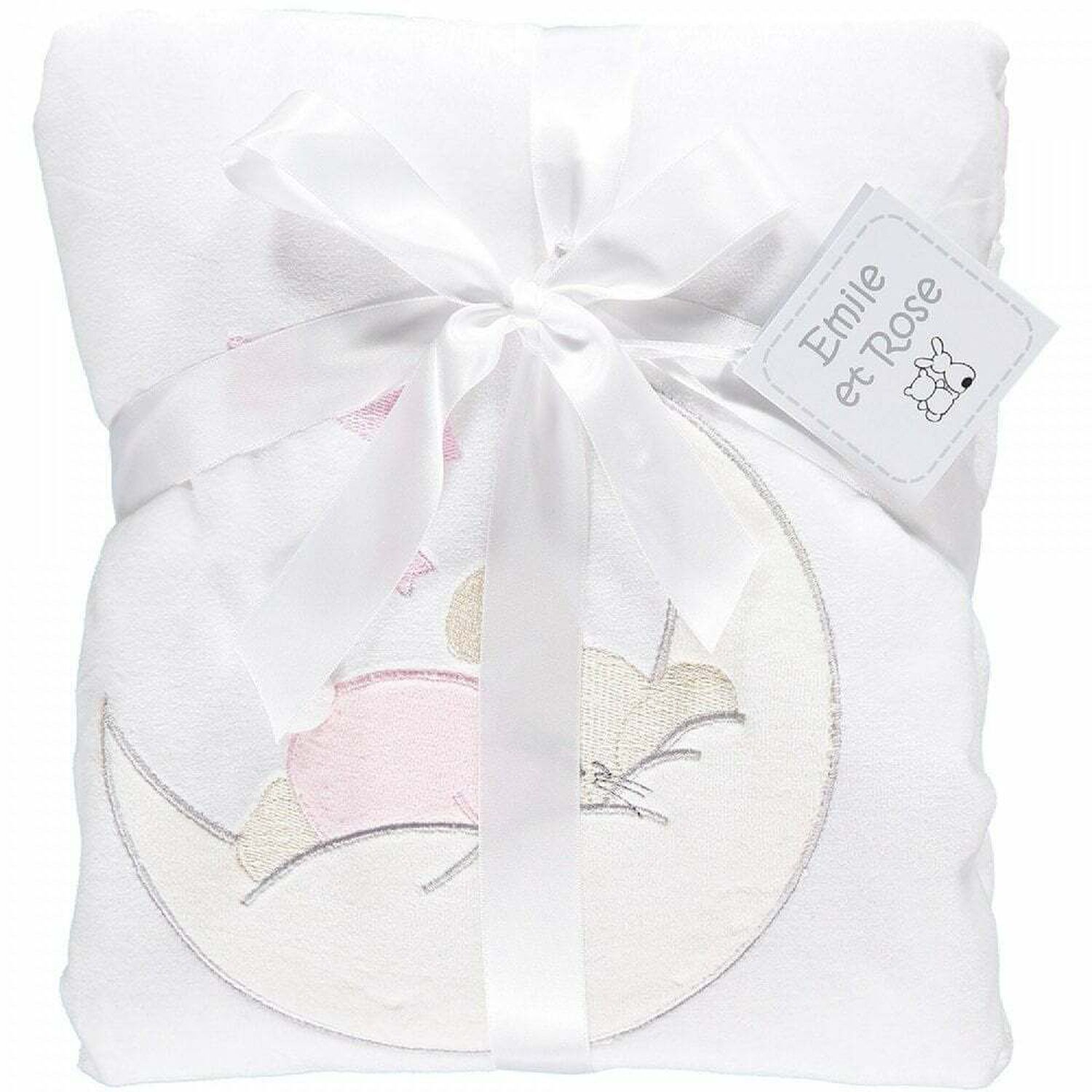 Baby Girls Pink & White Blanket, 1, hi-res
