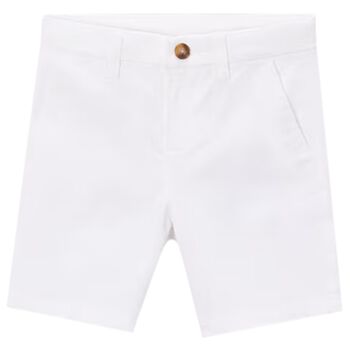 Boys White Chino Shorts