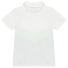 Boys White & Navy Blue Logo Polo Shirt, 1, hi-res