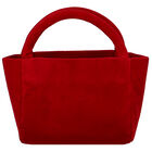 Girls Red Bow Velvet Bag, 1, hi-res