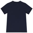 Boys Navy & Gold Logo T-Shirt, 2, hi-res