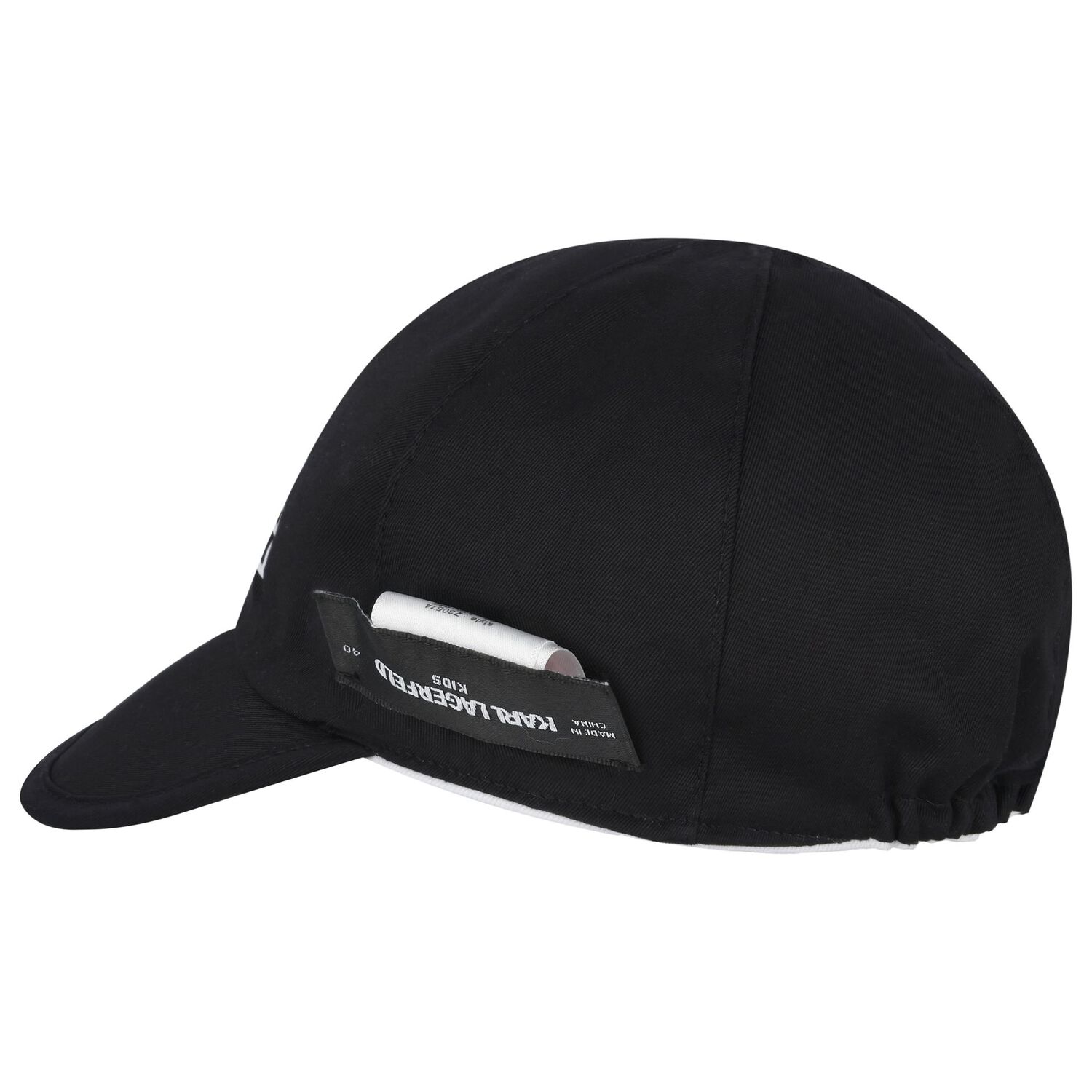 Baby Boys White & Black Logo Reversible Cap, 1, hi-res