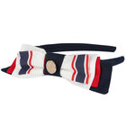 Girls Navy Blue Striped Headband, 1, hi-res