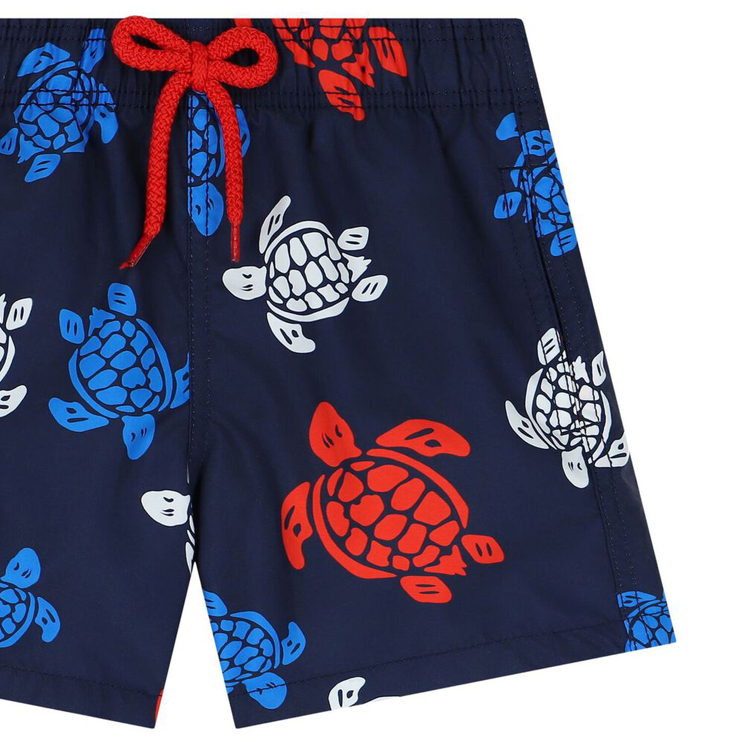 Boys Navy Blue Logo Swim Shorts, 1, hi-res