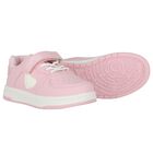 Girls Pink Heart Trainers, 1, hi-res