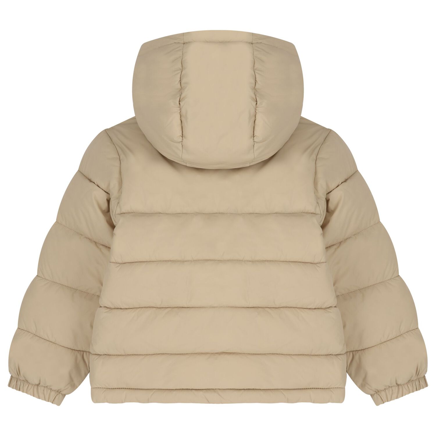 Boys Beige Logo Puffer Jacket , 2, hi-res