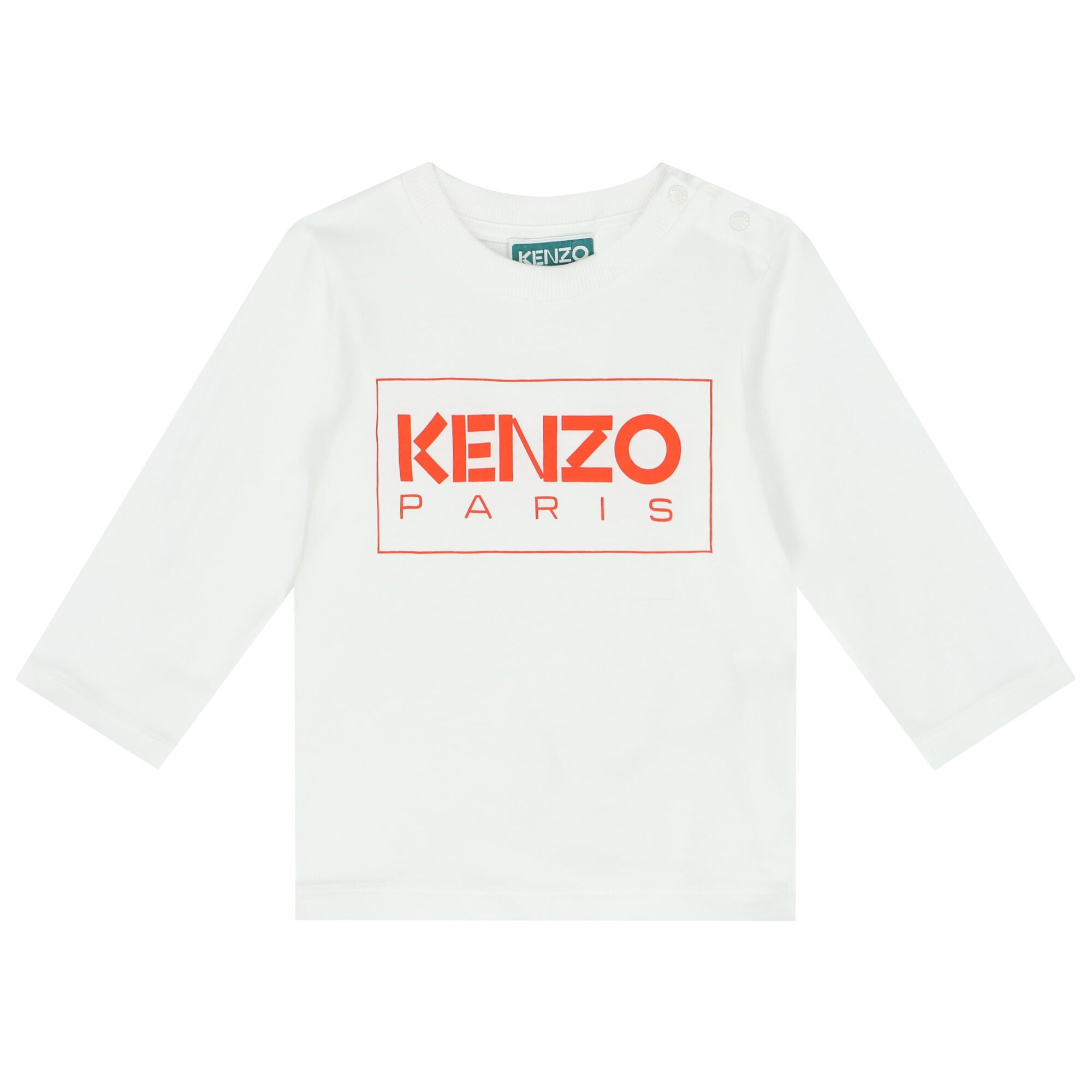 KENZO KIDS Younger Boys White Long Sleeve Top Junior Couture UK