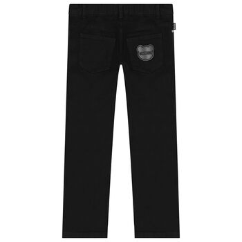 Boys Black Logo Jeans
