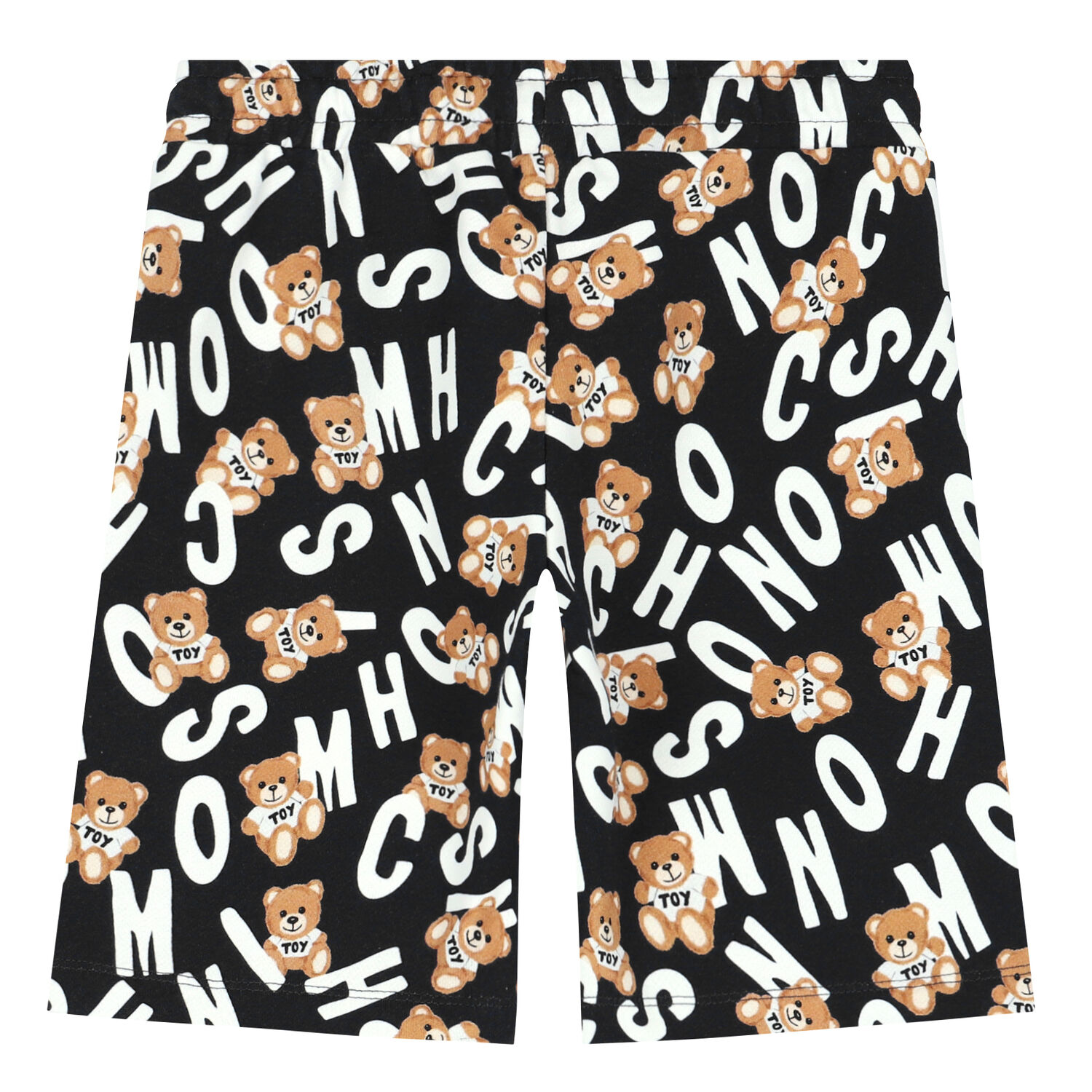 Boys Black Teddy Logo Shorts, 2, hi-res