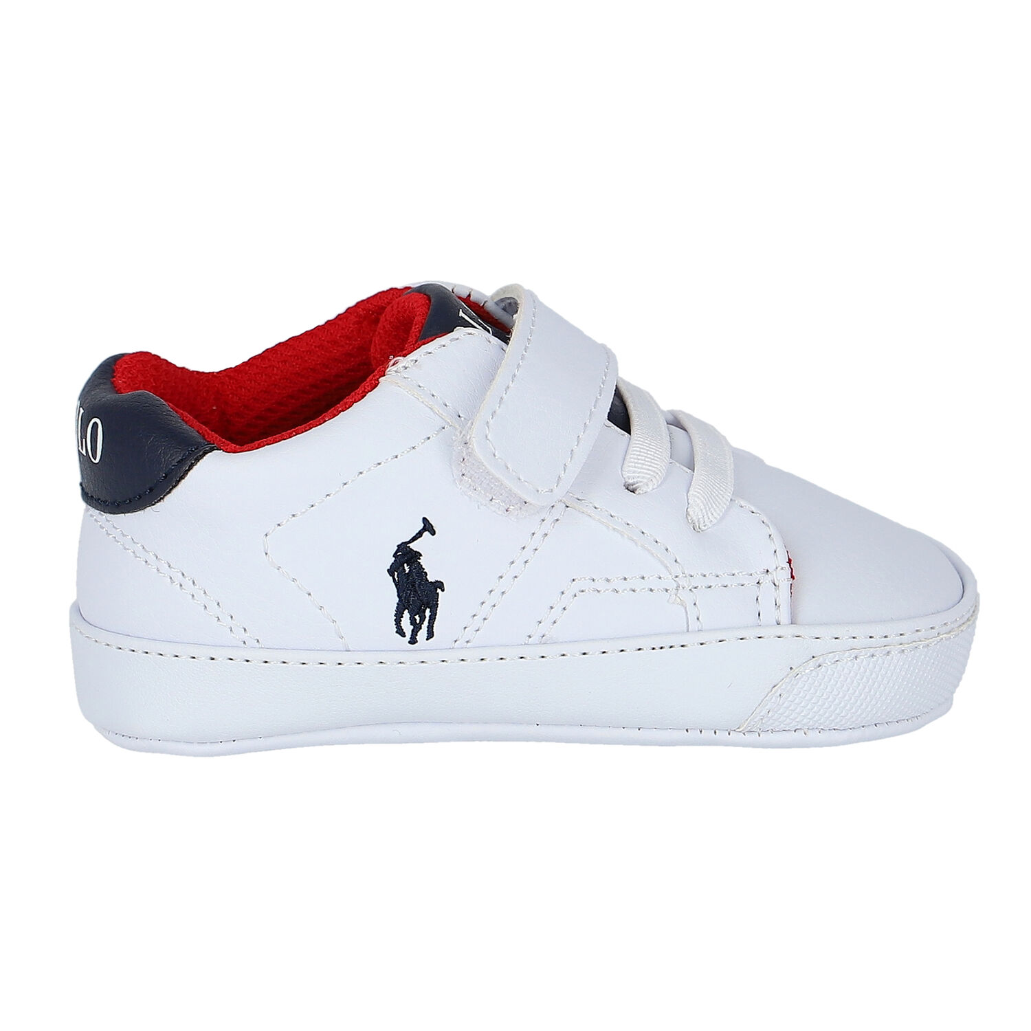 Baby Boys White Logo Pre Walker Shoes, 1, hi-res