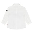 Younger Boys White Logo Shirt, 1, hi-res