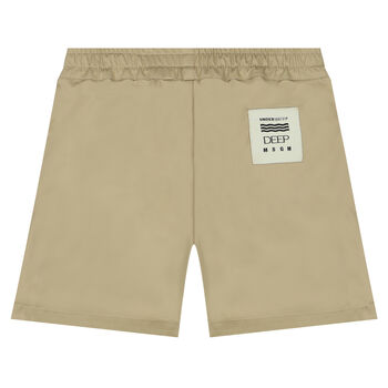 Boys Beige Logo Shorts