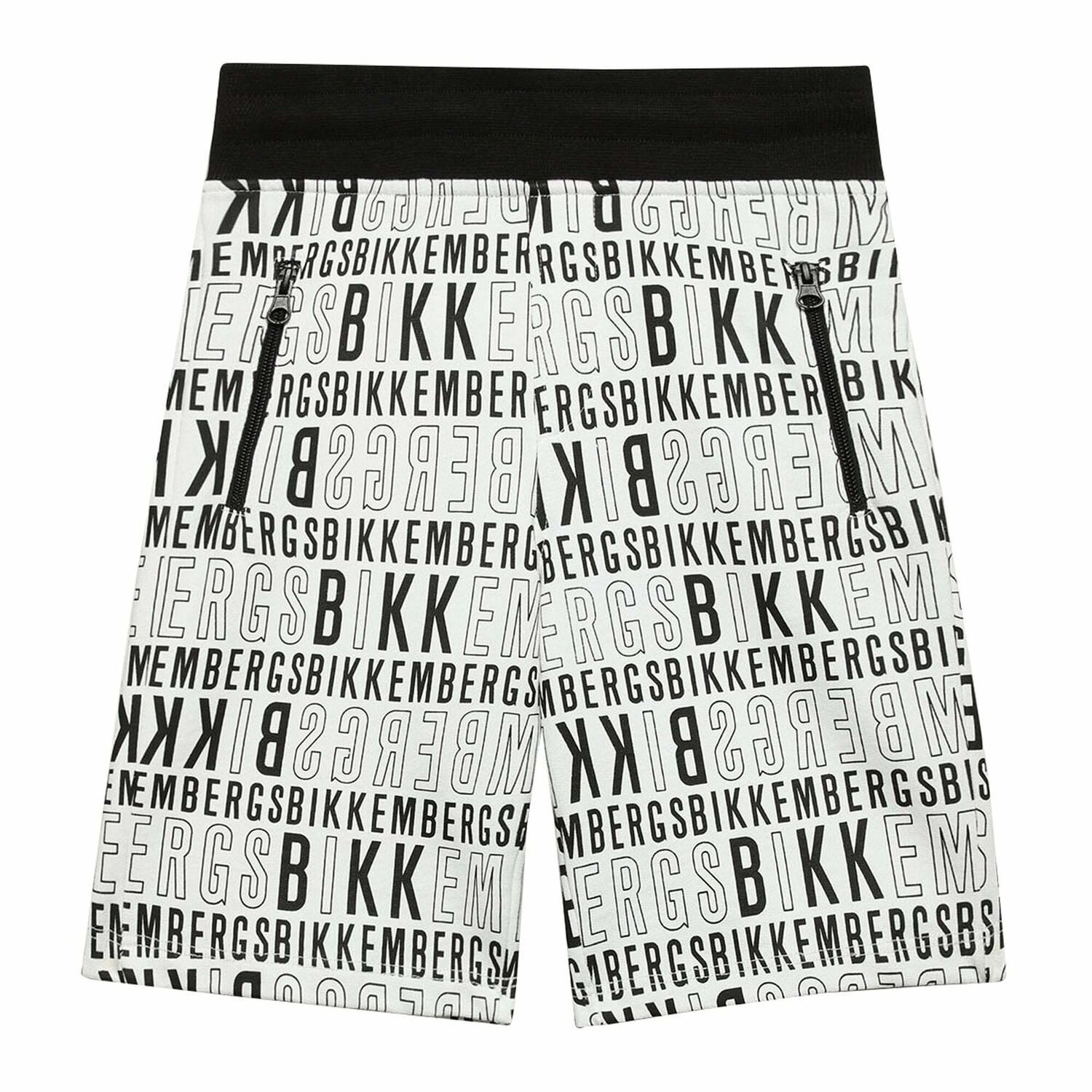 Boys White & Black Logo Shorts, 1, hi-res image number null