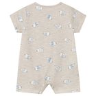Beige Elephant Baby Romper, 1, hi-res