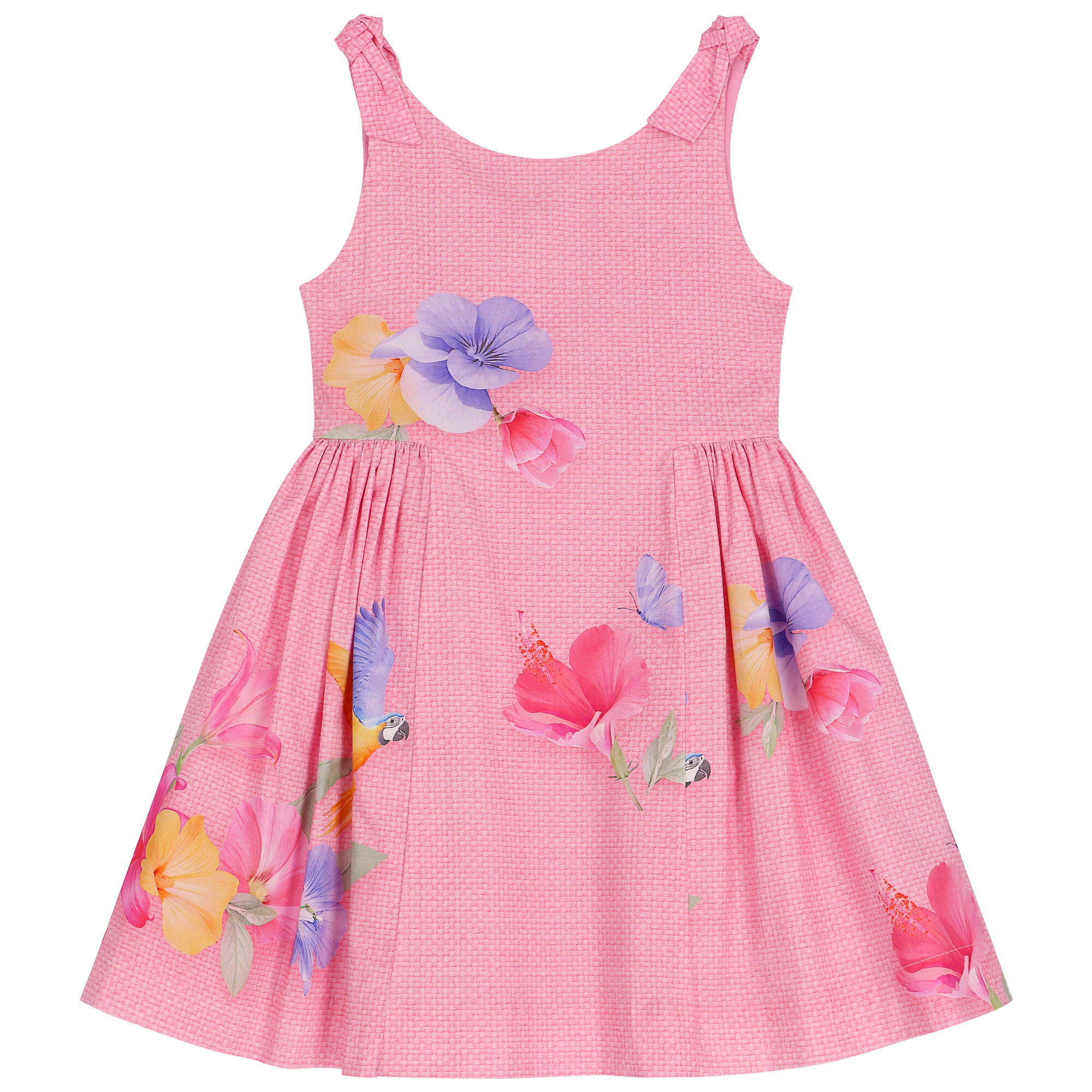 Girls pink cotton hotsell dress