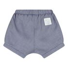Baby Boys White & Blue Tiger Shorts Set, 1, hi-res