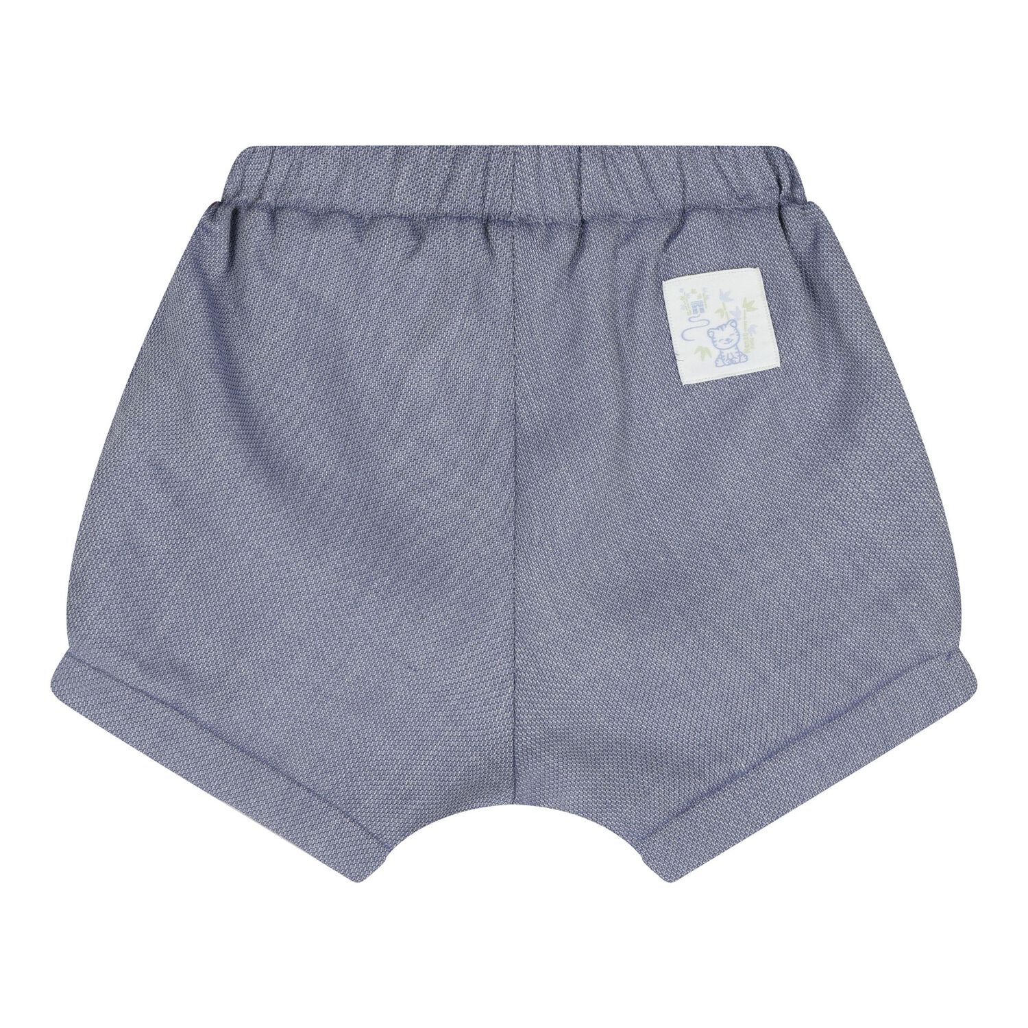 Baby Boys White & Blue Tiger Shorts Set, 1, hi-res