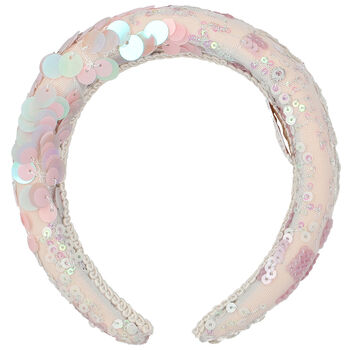 Girls Pink Sequins Headband