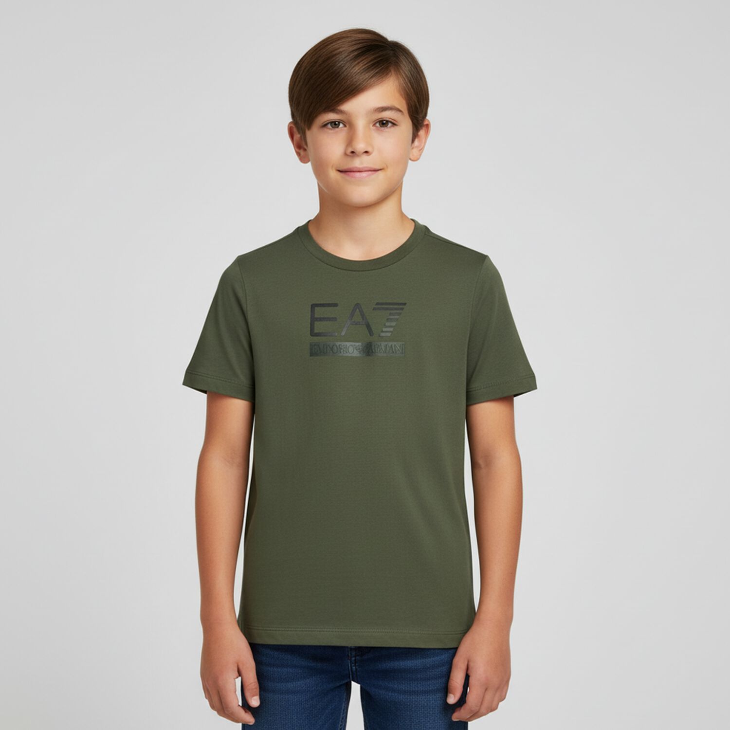 Boys Green Logo T-Shirt, 3, hi-res