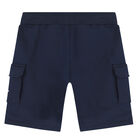 Younger Boys Navy Logo Shorts, 2, hi-res