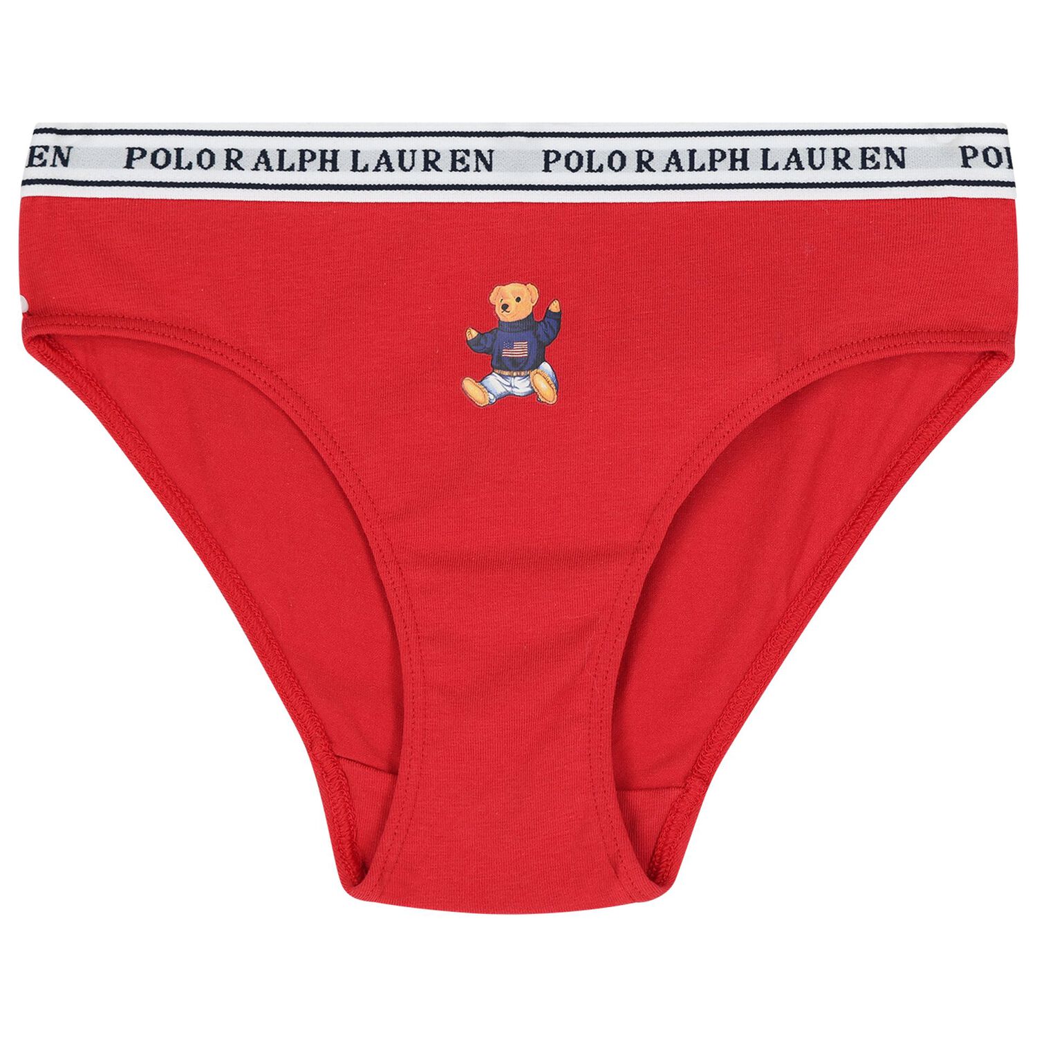 Girls White, Navy Blue & Red Bikini Brief ( 5-Pack ), 2, hi-res