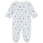 Baby Boys White Sail & Whale Babygrow, 1, hi-res