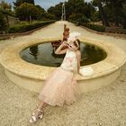 Girls Ivory & Pink Floral Skirt Set, 1, hi-res