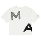 Boys White Logo T-Shirt, 1, hi-res