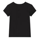 Girls Black Logo T-Shirt, 2, hi-res