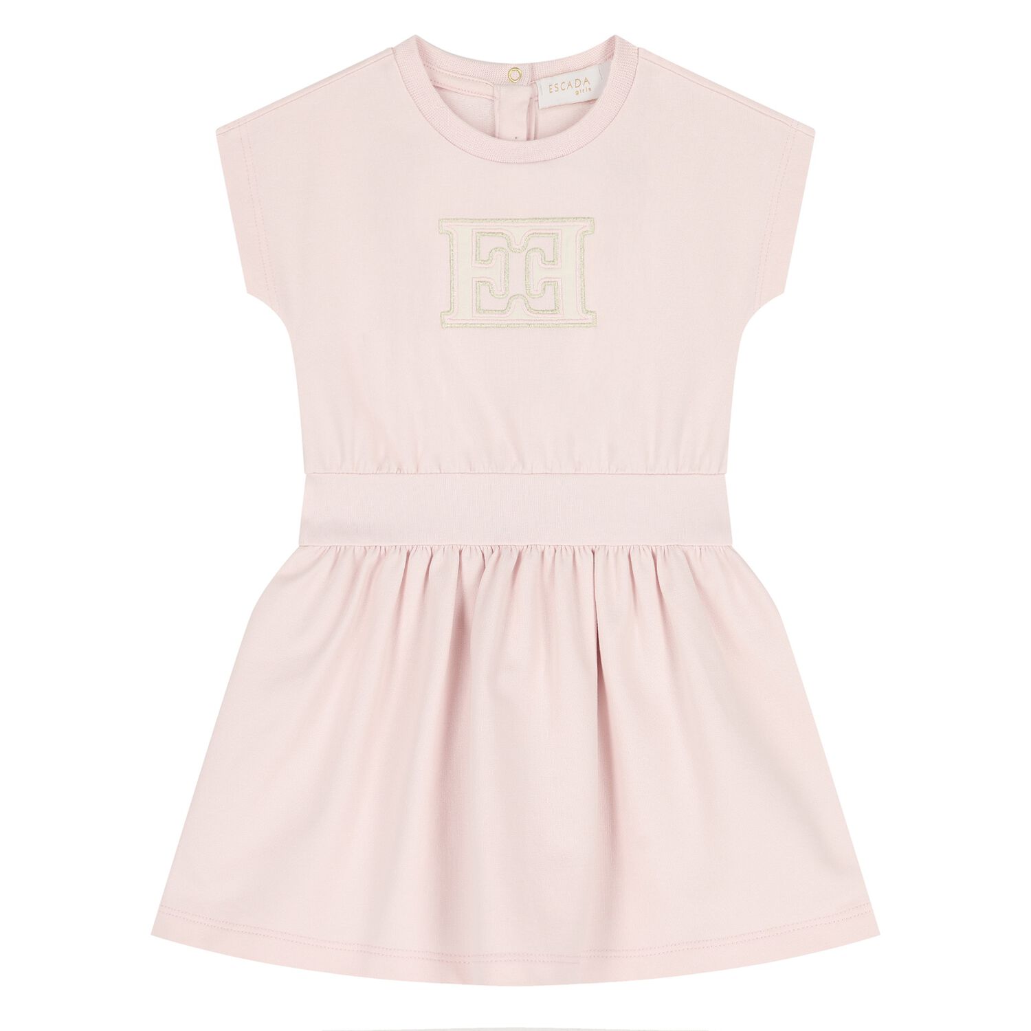 Younger Girls Pink Logo Dress, 3, hi-res