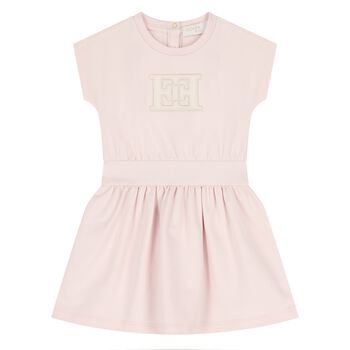 Younger Girls Pink Logo Dress