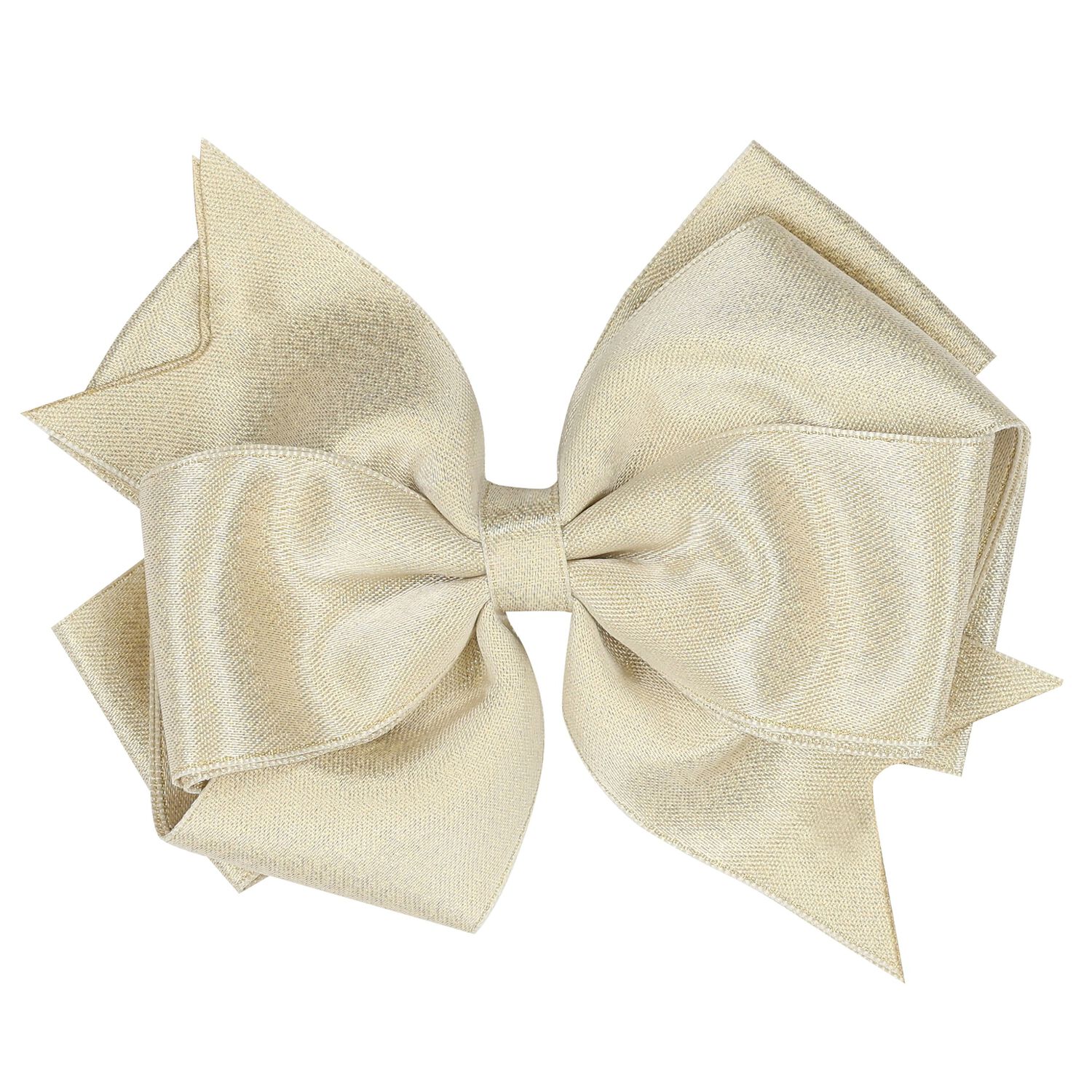 Girls Gold Bow Hairclip, 4, hi-res