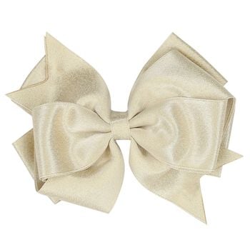 Girls Gold Bow Hairclip