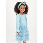 Girls Blue Embellished Tulle Skirt, 1, hi-res