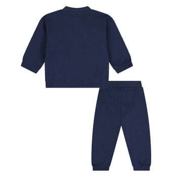 Younger Boys Navy Blue Tiger Logo Tracksuit