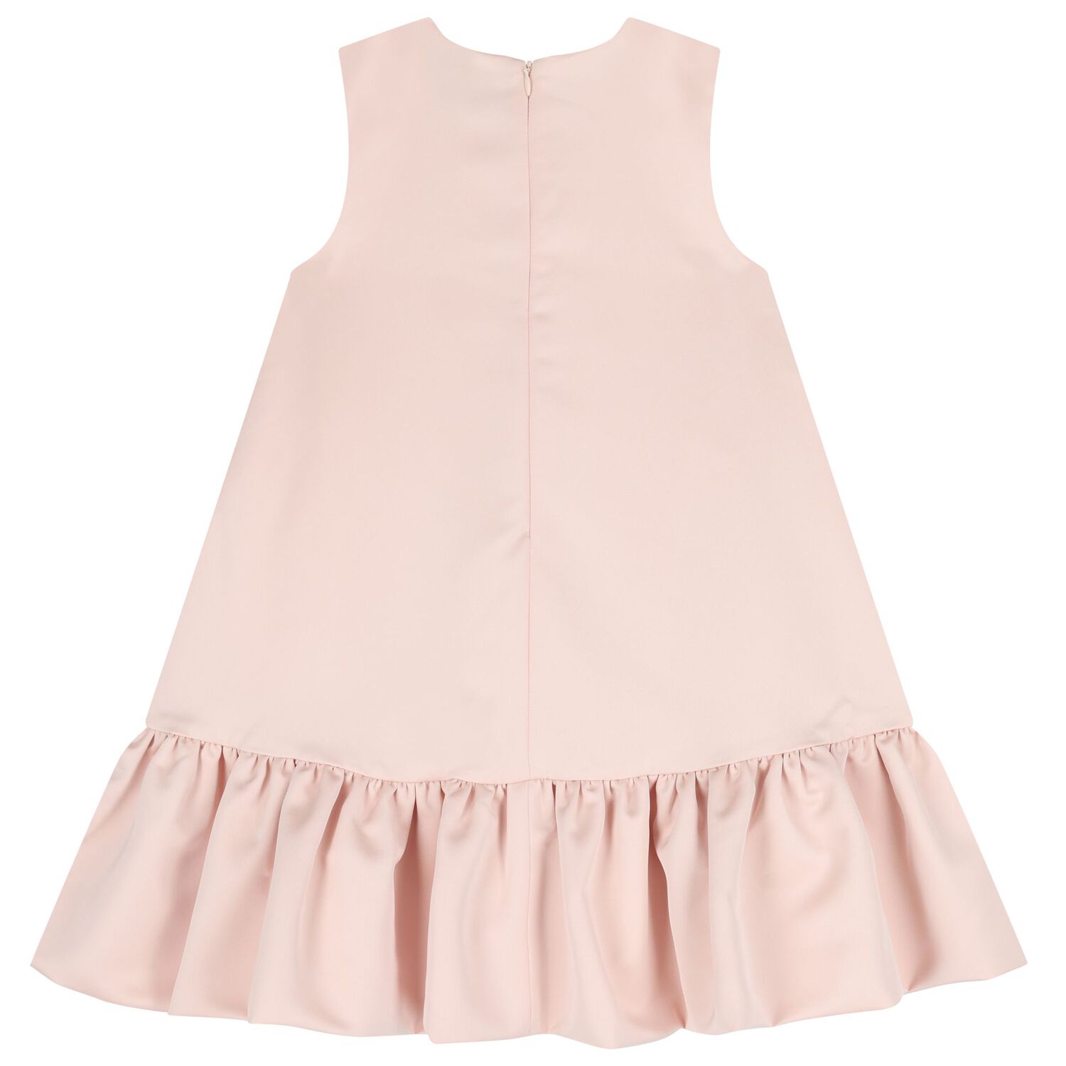 Girls Pink Flower Satin Dress, 2, hi-res image number null