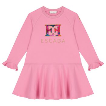 Girls Pink Logo Dress