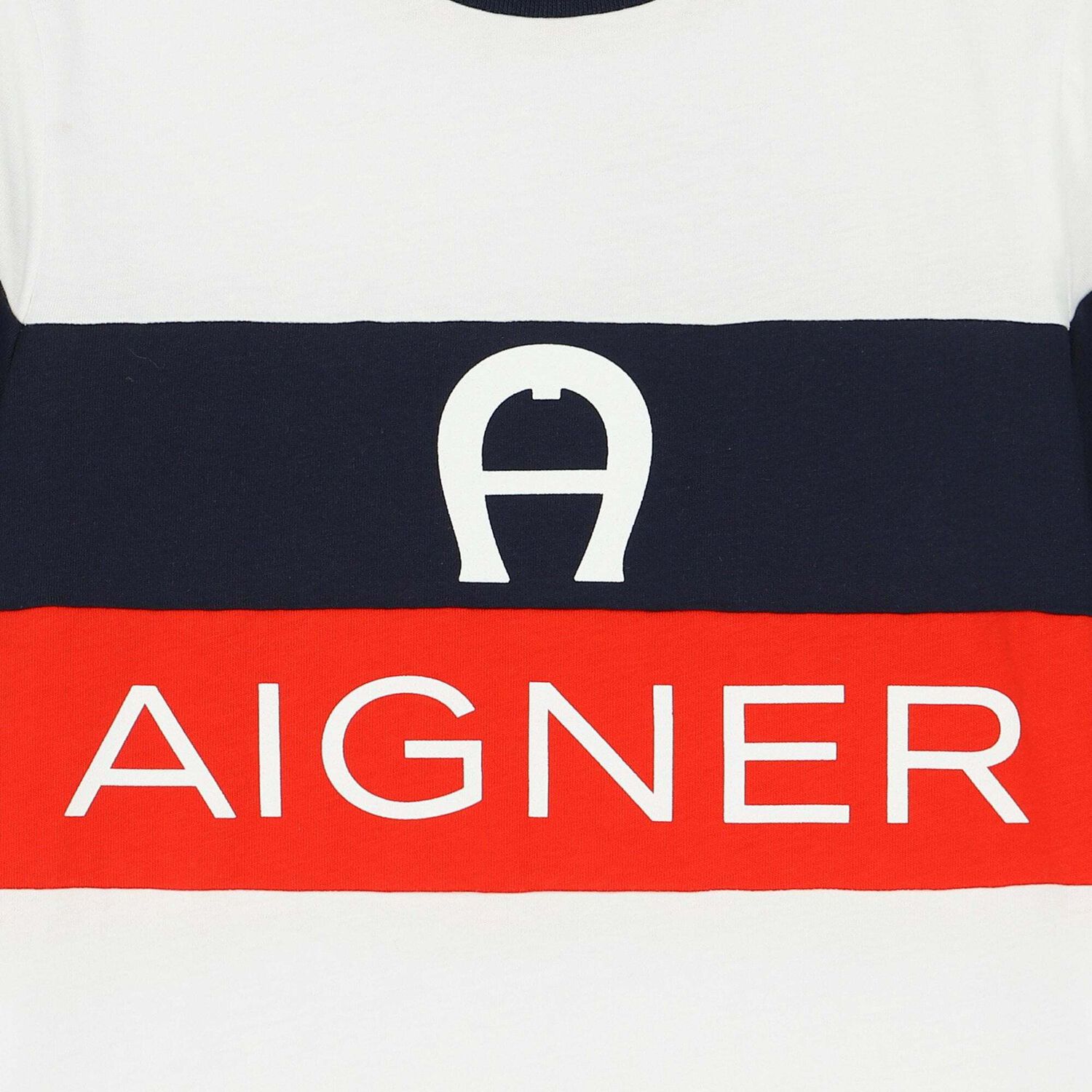 Boys White, Navy & Light Blue Logo T-Shirt, 3, hi-res image number null