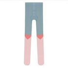 Younger Girls Pink & Blue Heart Tights, 1, hi-res