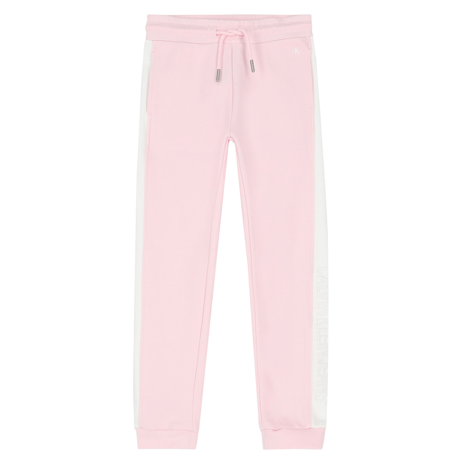 Girls Pink & White Logo Joggers, 1, hi-res
