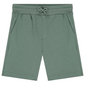 Boys Green Logo Shorts